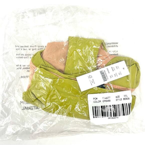 J. Crew Ribbed High-Rise Cheeky Bikini Bottom Lime Green Women's XXL BE808 $59 - Picture 7 of 10